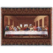 The Last Supper - Leonardo da Vinci - Cotton Woven Blanket Throw -  (72x54)