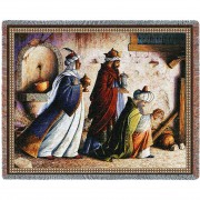 Christmas Three Kings - Lynn Bywaters - Cotton Woven Blanket Throw -  (72x54)