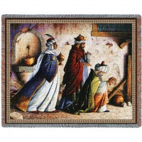 Christmas Three Kings - Lynn Bywaters - Cotton Woven Blanket Throw -  (72x54)