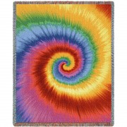 Tie-dye - Cotton Woven Blanket Throw -  (72x54)