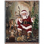 Christmas Time to Go- Terry Doughty - Cotton Woven Blanket Throw -  (72x54)