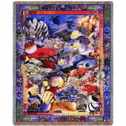 Undersea Paradise - Parker Fulton - Cotton Woven Blanket Throw -  (72x54)