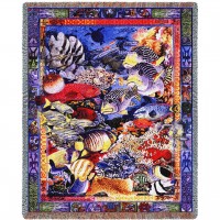 Undersea Paradise - Parker Fulton - Cotton Woven Blanket Throw -  (72x54)