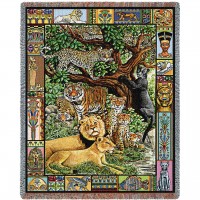 Venerable Cats - Judy Hand - Cotton Woven Blanket Throw -  (72x54)