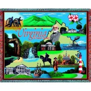 State of Virginia - Cotton Woven Blanket Throw -  (72x54)