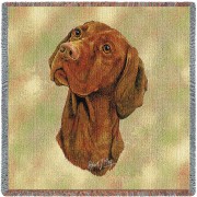 Vizsla - Robert May - Lap Square Cotton Woven Blanket Throw -  (54x54)