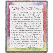 What Really Matters - Elizabeth Lucas Designs - Cotton Woven Blanket Throw -  (72x54)