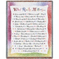 What Really Matters - Elizabeth Lucas Designs - Cotton Woven Blanket Throw -  (72x54)
