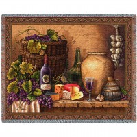Wine Tasting Purecountry - Cotton Woven Blanket Throw -  (72x54)