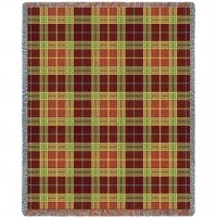Plaid - Woods - Cotton Woven Blanket Throw -  (72x54)