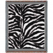 Zebra Skin - Cotton Woven Blanket Throw -  (72x54)