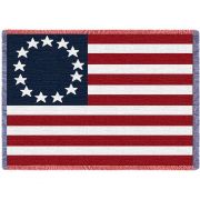 Betsy Ross Flag Blanket 48x69 inch