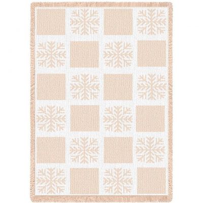 Snowflake Natural Blanket 48x69 inch - 666576001560 - 259-A