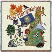 New Hampshire State Small Blanket 54x54 inch