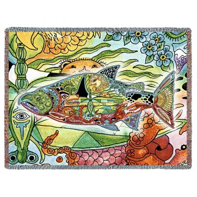 Chinook Blanket by Artist Sue Coccia 70x54 inch - 666576810203 - 8018-T
