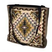Painted Hills Sand Hand Finished Large Woven Tote or Shoulder Bag with Magnetic Clasp 100% Cotton Double Sided Made in USA by Artisan Textile Mill