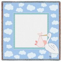 Stork Clouds 3 Small Blanket 53x53 inch