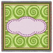 Spiral Lime Green Small Blanket 53x53 inch