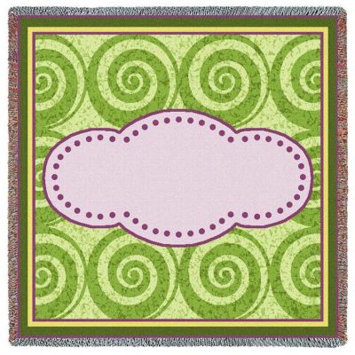 Spiral Lime Green Small Blanket 53x53 inch - 666576703303 - 6578-LS