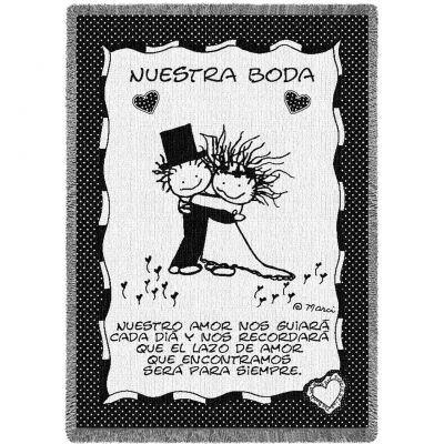 Wedding Day Spanish Blanket 48x69 inch - 666576076322 - 3391-A