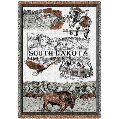 South Dakota Blanket 48x69 inch - 666576049531 - SD-A