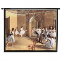 The Dance Foyer at the Opera on the rue Le Peletier Tapestry 34x26