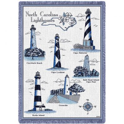 Lighthouses of North Carolina Blanket 48x69 inch - 666576000235 - 240-A
