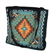 Painted Hills Sky Hand Finished Large Woven Tote or Shoulder Bag with Magnetic Clasp 100% Cotton Double Sided Made in USA by Artisan Textile Mill