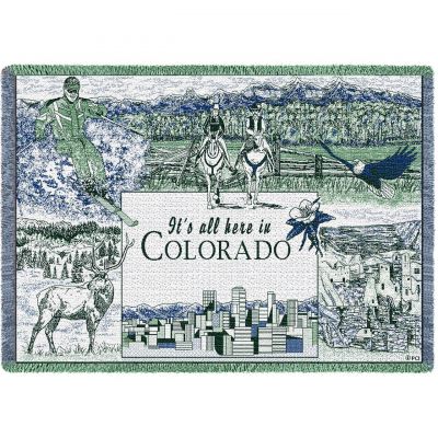 Colorado Afghan Blanket 48x69 inch - 666576019855 - CO-A