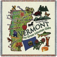 Vermont State Small Blanket 54x54 inch