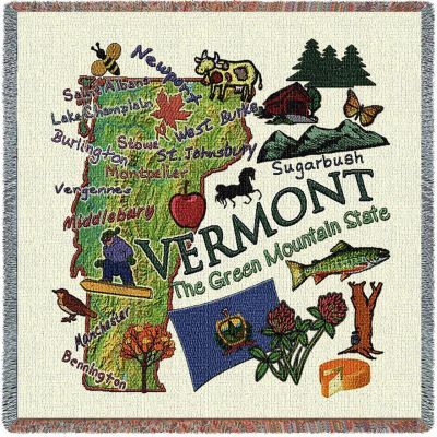 Vermont State Small Blanket 54x54 inch - 666576090854 - 3945-LS