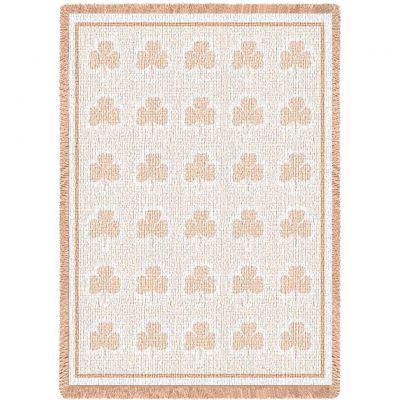 Shamrock Natural Small Blanket 48x35 inch - 666576009306 - 5964-A