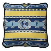 Rimrock Sun Textured Hand Finished Elegant Woven Throw Pillow Cover 100% Cotton  Size 17x17