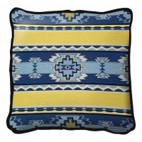 Rimrock Sun Textured Hand Finished Elegant Woven Throw Pillow Cover 100% Cotton  Size 17x17