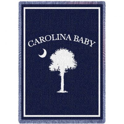 Carolina Baby Blue Small Blanket 35x48 inch - 666576114437 - 2942-A