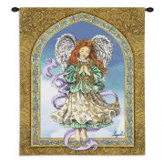 Angel in Prayer Wall Tapestry 26x34 inch