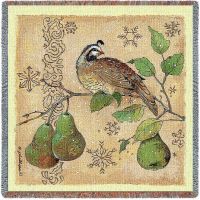 Partridge And Pears Small Blanket 54x54 inch
