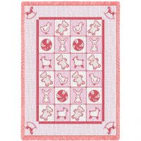 Baby Icons Pink Mini Blanket 48x35 inch