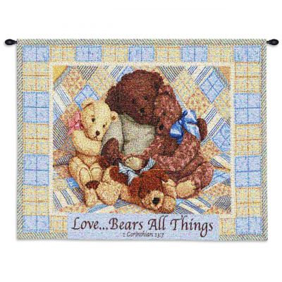 Love Bears Wall Tapestry 34x26 inch - 666576096344 - 5703-WH