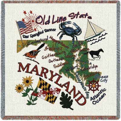 Maryland State Small Blanket 54x54 inch - 666576090366 - 3919-LS