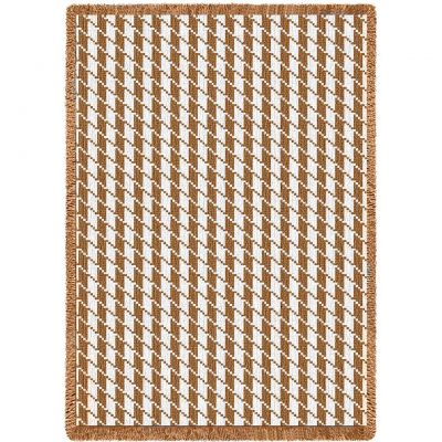 Houndstooth Tan Blanket 48x69 inch - 666576088936 - 3878-A