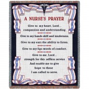Medical Professional - Nurse Prayer - Cotton Woven Blanket Throw -  (72x54)