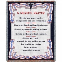 Medical Professional - Nurse Prayer - Cotton Woven Blanket Throw -  (72x54)