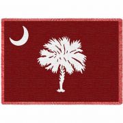 South Carolina Palmetto Moon Red Blanket 48x69 inch