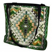 Painted Hills Sage Hand Finished Large Woven Tote or Shoulder Bag with Magnetic Clasp 100% Cotton Double Sided Made in USA by Artisan Textile Mill