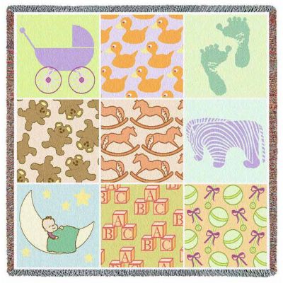 Baby Nine Patch Small Blanket 53x53 inch - 666576703495 - 6520-LS