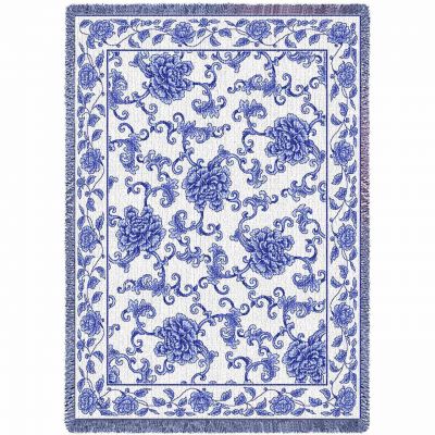 Oriental Blue Blanket 48x69 inch - 666576098140 - 4467-A
