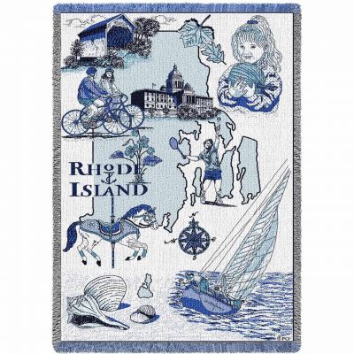 Rhode Island Blanket 48x69 inch - 666576019954 - RI-A