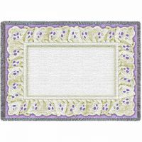 Eyelet Lavender Mini Blanket 43x53 inch
