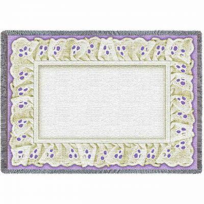 Eyelet Lavender Mini Blanket 43x53 inch - 666576703143 - 6524-T